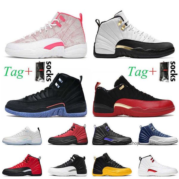 

shoes jumpman 12 women men 12s basketball shoes jordon playoffs royalty utility low easter sneakers arctic punch pink twist university gold, Black