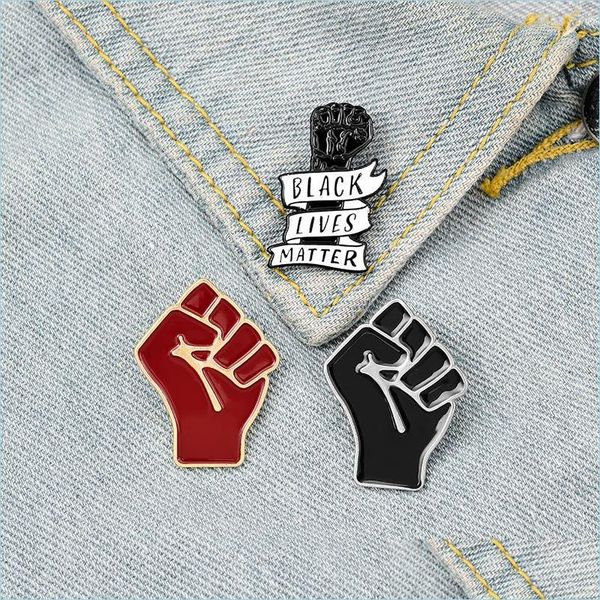 

pins brooches hand fist brooches pins enamel black fists lapel bags dress badge for women men fashion jewelry drop delivery dh09e, Gray
