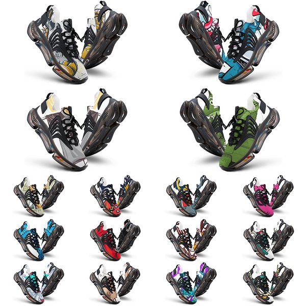 

elastic running shoes custom shoes men women diy white black green yellow red blue mens trainer outdoor sneakers size 38-46 color114