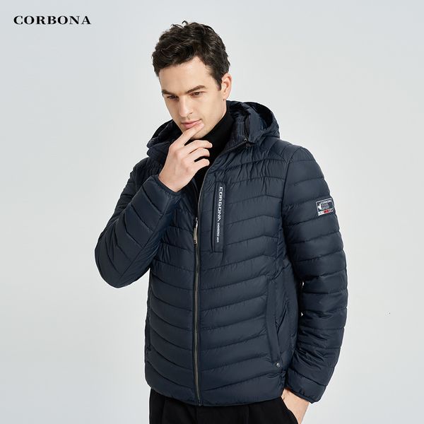 

mens down parkas corbona autumn mans winter jacket business casual lightweight selected cotton outwear sports coat oversize male clothing ho, Black