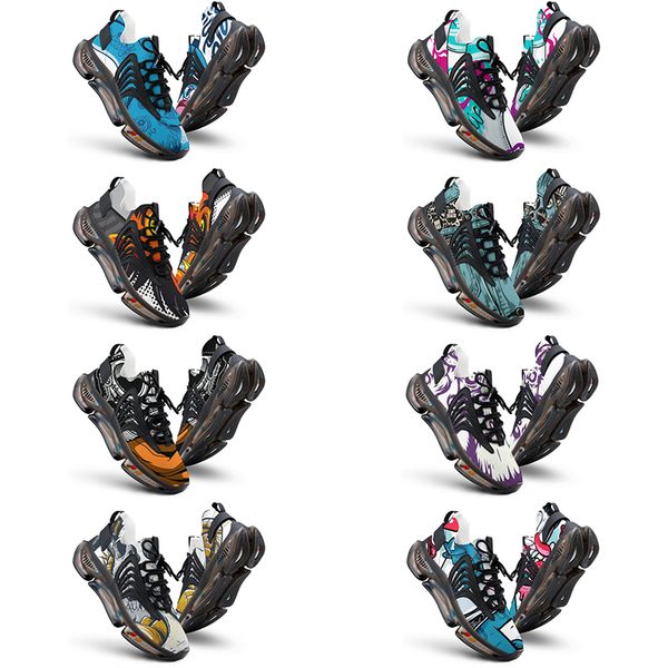 

elastic running shoes custom shoes men women diy white black green yellow red blue mens trainer outdoor sneakers size 38-46 color198