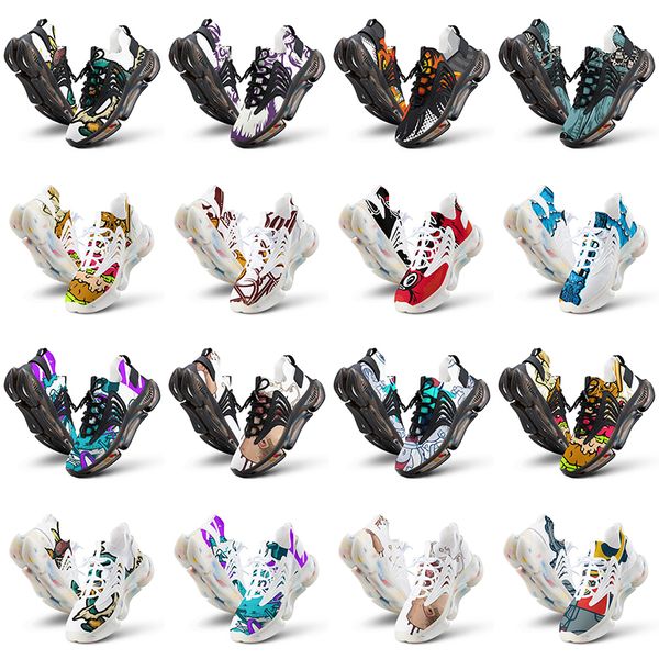 

women shoes custom running men artoon animal design diy word black white blue red mens trainer 087217 s313 s