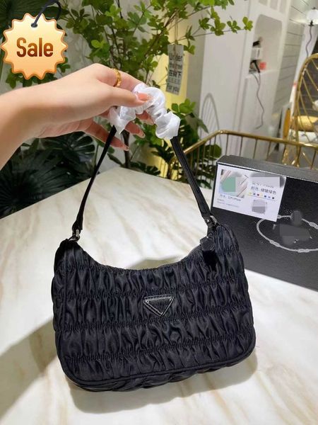 

luxury designer shoulder bags 2023 new brand armpit fold waterproof nylon cloth fashion new crescent handbag factory direct sales