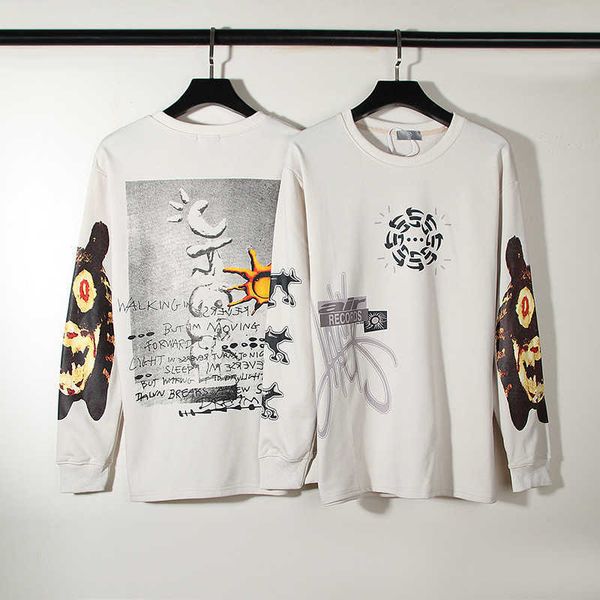 

hoodies sweatshirts traviss scotts designer letter catus jack 22aw funny graffiti print men's women's casual long sleeve t-shirt i, Black