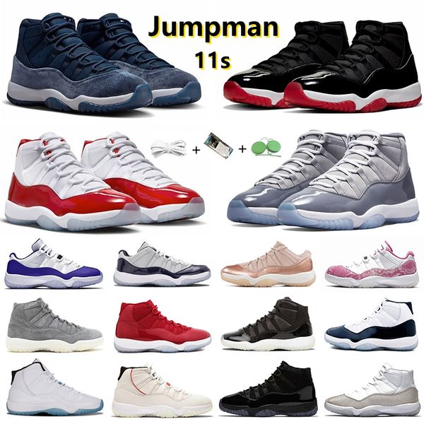 

jumpman 11 11s mens basketball shoes cherry midnight navy cool grey pure violet citrus legend bred cap gown concord space jam men women trai