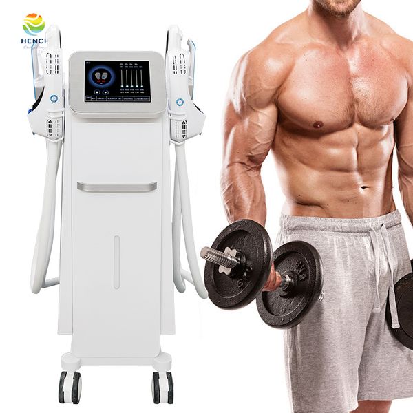

ems sculpt machine with 4 handles emslim neo rf muscle hi emt body sculpting fat loss machine
