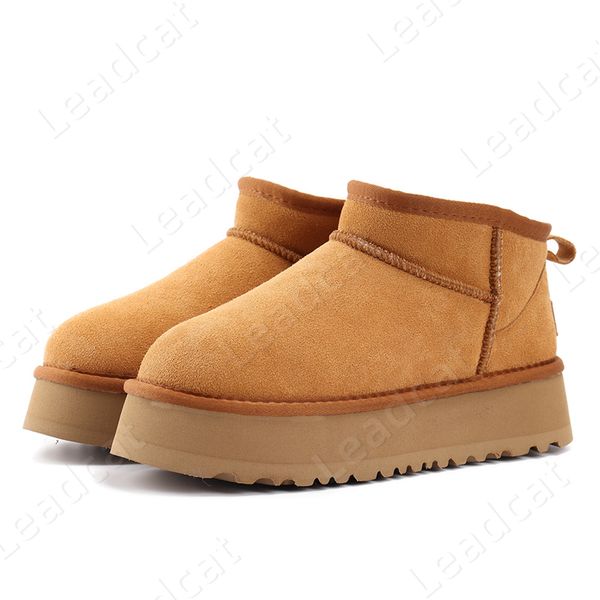 

australia platform slippers for women men tasman snow boot tazz suede fur slides warm sandals fashion womens classic ultra mini boots design, Black
