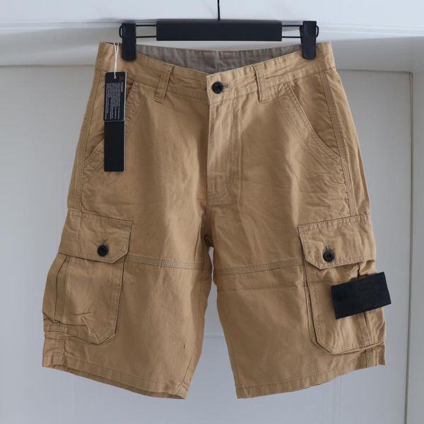 

men's shorts summer classic pants fashion outdoor cotton cargo shorts badge letters middle hip hop fifth pants casual men clothing, Black