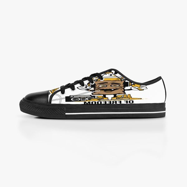 

custom outdoor shoes fashionmen women diy low canvas skateboard sneakers triple black customization uv printing sports sneakers daishu 171-1