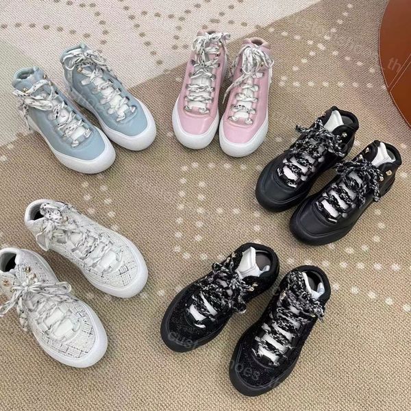

designer neige boots women luxury snow boot winter outdoor warm casual shoes vintage platform rubber sneakers trainers leather splicing ski, Black