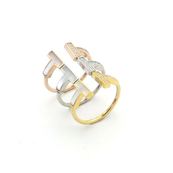 

womens shell drill rings designer jewelry smile diamond inlaid ring gold/silvery/rose gold full brand as wedding christmas gift, Silver