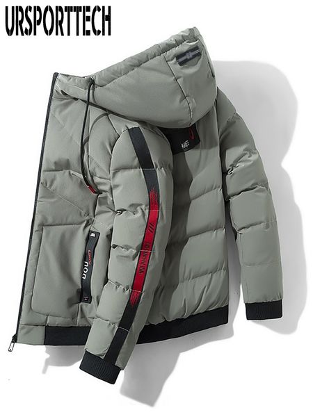 

mens down parkas winter jacket outdoor hooded thicken male parka windbreaker coat oversize s overcoat 221117, Black
