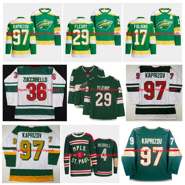 

minnesota wild marc-andre fleury reverse retro hockey jersey jared spurgeon joel eriksson ek kirill kaprizov ryan hartman mats zuccarello ma, Black;red