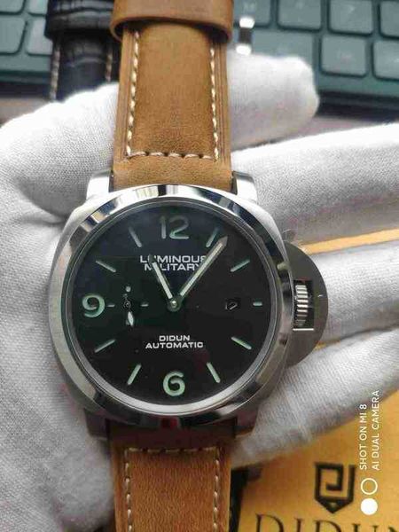 

superclone vs didun stainless men automatic luxury mechanical watch male fashion busins military navy luminous wristwatch, Slivery;brown