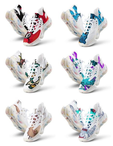 

custom shoes orange green white men shoes sneakers diy elastic customized 010 sports trainers size eur 38-46