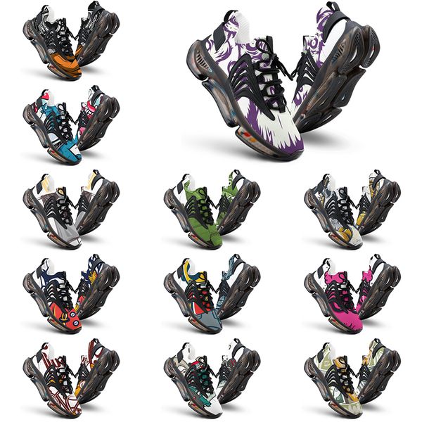 

elastic running shoes custom shoes men women diy white black green yellow red blue mens trainer outdoor sneakers size 38-46 color142