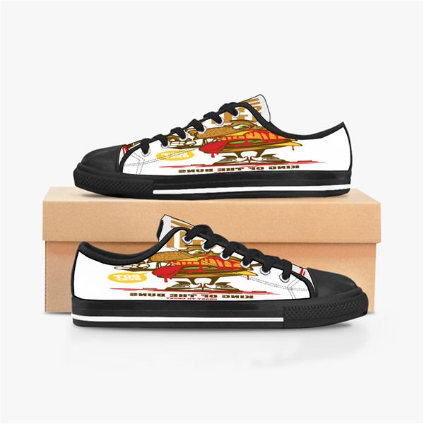 

men women diy custom shoes low canvas skateboard sneakers triple black customization uv printing sports sneakers br197