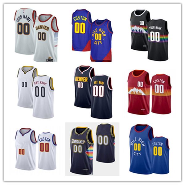 

men women youth denver''nuggets''custom 6 deandre 5 kentavious caldwell-pope 3 bones hyland 14 ish smith 22 zeke nnaji b, Black;red