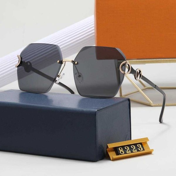 

sunglasses men designer womens frameless rectangular coated sunglass glasses for woman mens luxury sun glass alloy eyeglass square resin len, White;black