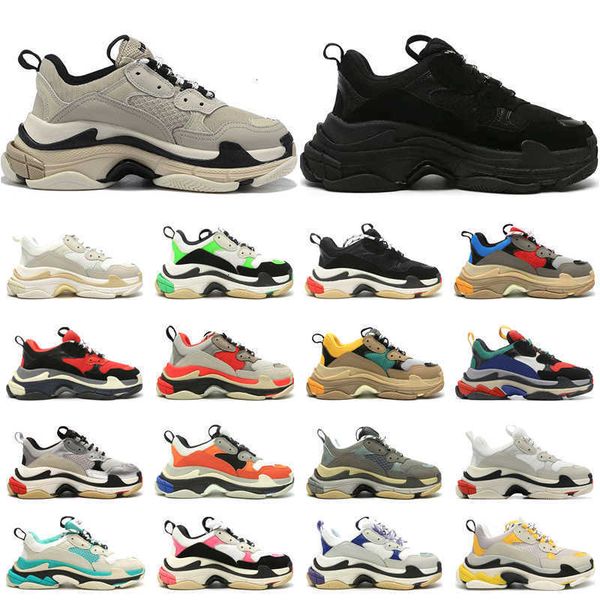 

shoes luxury dress triple s men women designer platform sneakers black white beige dark red grey green mens trainers jogging walking