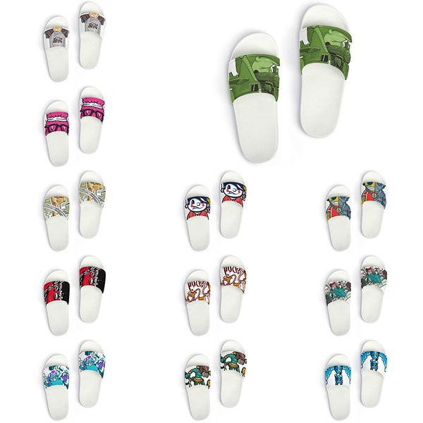 

custom shoes slippers sandals men women diy white black green yellow red blue mens trainer outdoor sneakers size 36-45 color120