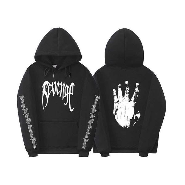 

hoodie for men reveal cotton venge designer brand men's fashion hip hop street revenge sweatshirt large sweater blood fingerprint high, Black