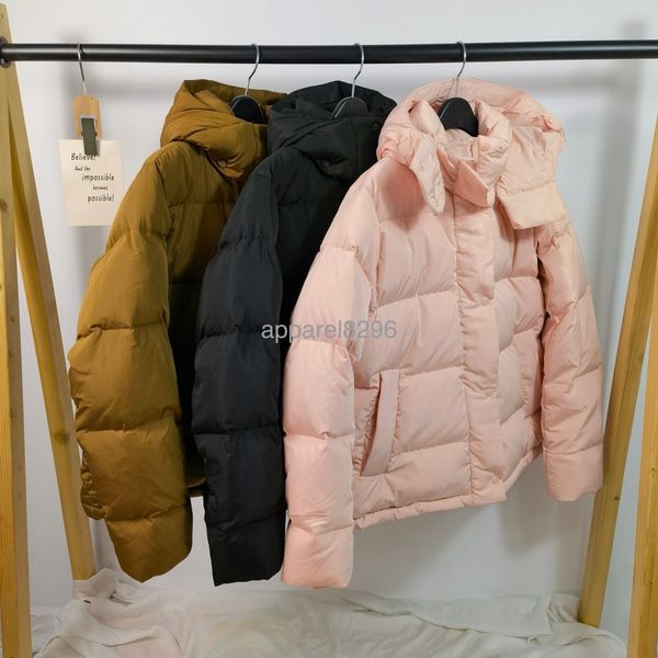

luu tracksuits womens designer down jacket parkas goose five compartment hood detachable hat women's short down jackets puff, Black