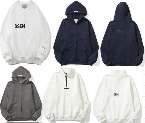 

designer hoodies men's and women's zip-up hoodies sweatshirts monogrammed printed long-sleeved crew neck loose hooded sweater whit, Black