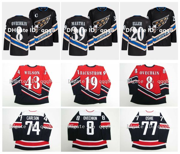 

Alexander Ovechkin Hockey Jersey Capitals T.J. Oshie Lars Eller Nicklas Backstrom Washington Reverse Retro Tom Wilson Evgeny Kuznetsov John Carlson Darcy Kuemper, Men