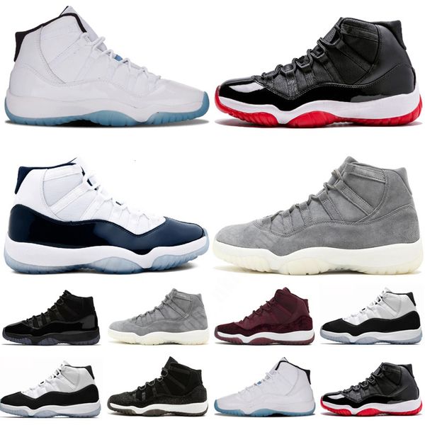 

basketball shoes sneakers trainers men sneaker cherry cool grey blue cap 11 11s mens 25th anniversary sports women gamma and gown size 40-47, Black