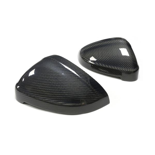 

2pcs auto car rear view side mirror cover trim for a4/l s4 rs4 a5 s5 rs5 carbon fiber style housing caps