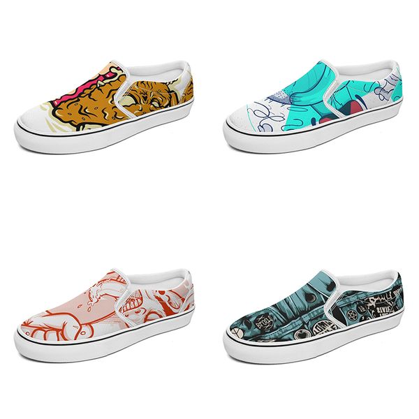 

men women custom shoes canvas diy support to customized white black grey customization breathable flat sneakers promotion