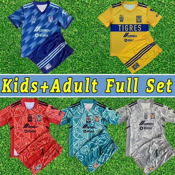 

22 23 tigres uanl soccer jerseys liga mx 7 stars home away third gk jersey thauvin gignac nico 2022 2023 .fernandez men kits football shirt, Black;yellow