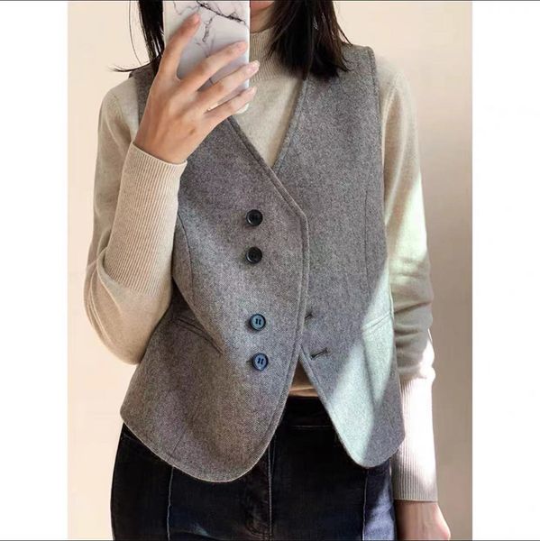

women's vests ladies herringbone elegant ol vneck business professional retro work uniform wedding 221116, Black;white