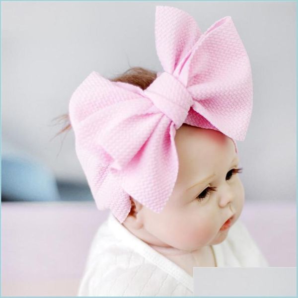 

headbands solid color baby children bow knot headband wide elastic hair bands hoods drop delivery jewelry hairjewelry dhirs, Silver