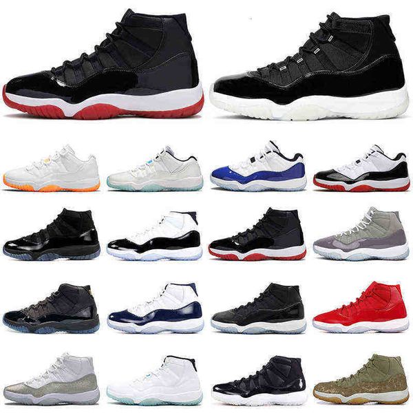 

11s men outdoor shoes jumpman 11 25th anniversary citrus legend blue cap and gown white concord high low women mens trainers sports, Black
