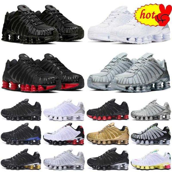 

running shoes womens trainers sports sneakers triple white silver red platinum mens runners shox tl r4 men women, Black