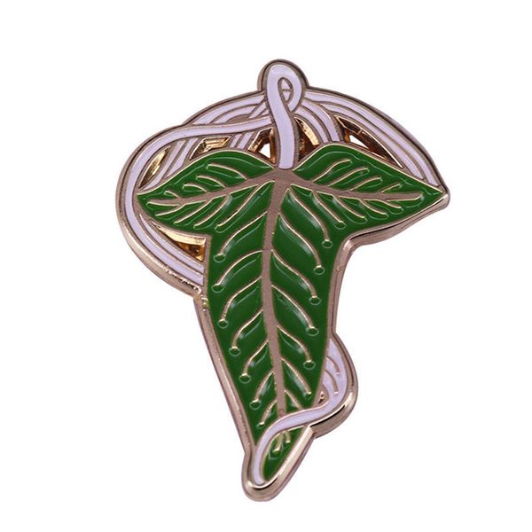

the lord of the rings fairy leaf brooch fantasy film metal cartoon badge schoolbag decorative pins, Blue