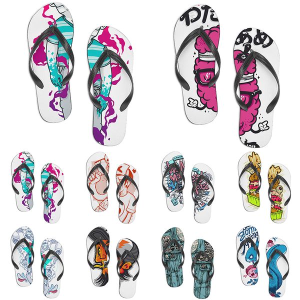 

men women custom shoes beach slides sandals flat shoe mens womens multi color269 summer outdoor customized slide