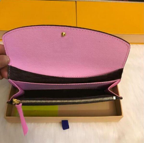 

designer m60531 wallet fashion women's long envelope flap emilie josephine victorine wallet key card coin holder purse pochette accesso, Red;black