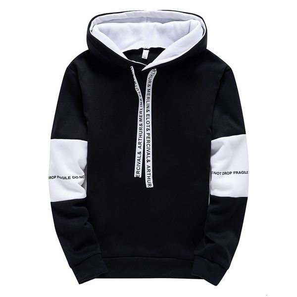 

mens hoodies sweatshirts long sleeve casual printing with letter spring hip hop pullover sports male hooded 221117, Black