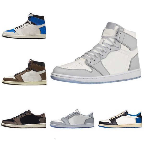 

basketball shoes 1 1s men women trainers sneakers high dark mocha military blue low cut mid white smoke grey shattered backboard withfe64, Black