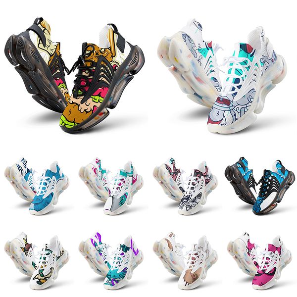 

custom design artoon animal men running shoes women diy word black white blue red mens trainer 062467 s874 s