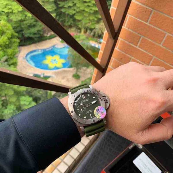 

superclone vs luxury mechanical movement watch panera swiss automatic sapphire mirror size 47mm 13mm imported rubber band designers es wrist, Slivery;brown