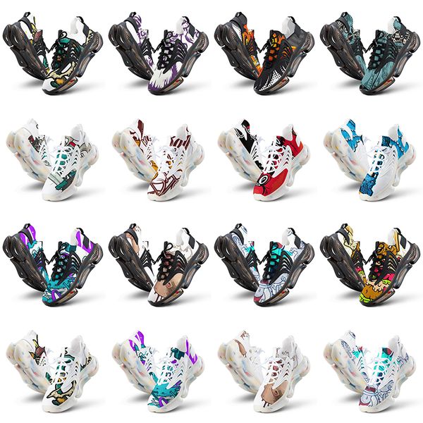 

women shoes men custom running artoon animal design diy word black white blue red mens trainer 0114501 s473 s
