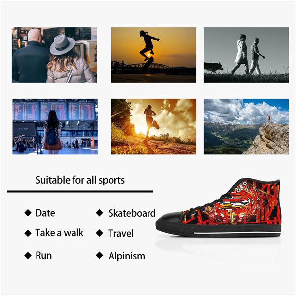 

designer sneakers shoes men custom canvas women fashion black orange mid cut breathable walking jogging trainers color854784412586