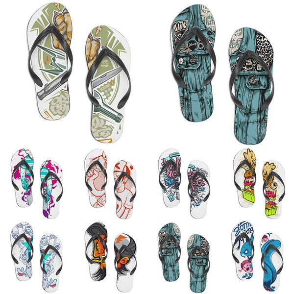 

men women custom shoes beach slides sandals flat shoe mens womens multi color118 summer outdoor customized slide