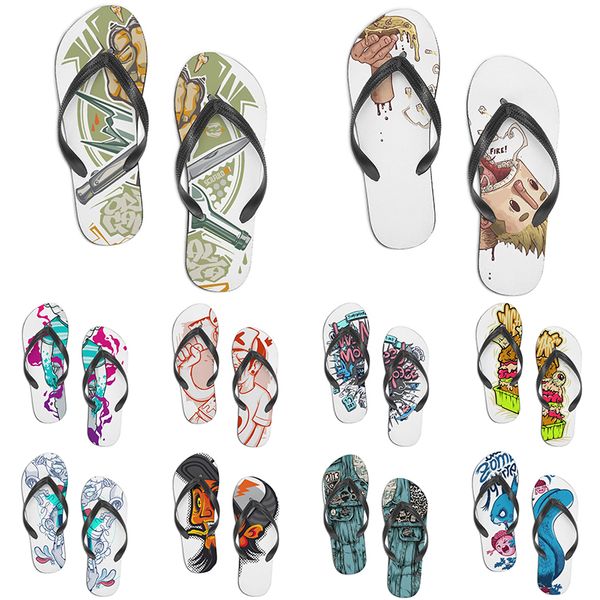 

men women custom shoes beach slides sandals flat shoe mens womens multi color111 summer outdoor customized slide