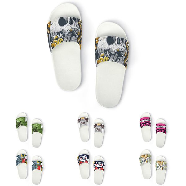 

custom shoes slippers sandals men women diy white black green yellow red blue mens trainer outdoor sneakers size 36-45 color9