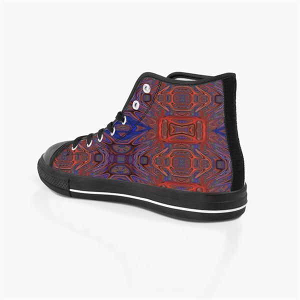 

men stitch shoes custom sneakers canvas women fashion black orange mid cut breathable outdoor walking jogging color13